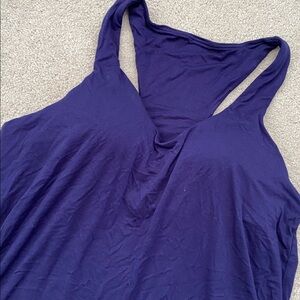 Soma Deep Blue Racerback Tank Top with built in bra in size small